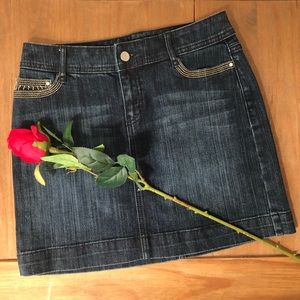 WHBM Jeans Mini Skirt Sz 0 NWT